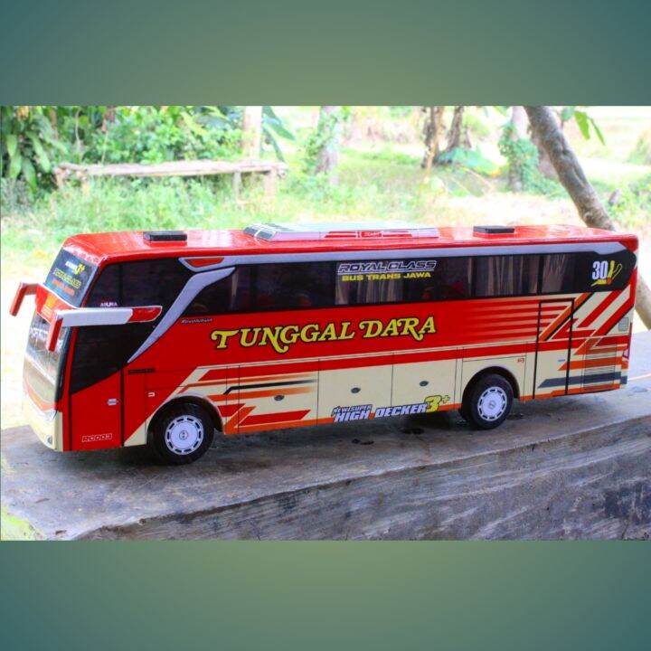 Miniatur Bis Tunggal Dara Miniatur Bus Mobil Mainan Full Lampu Led ...