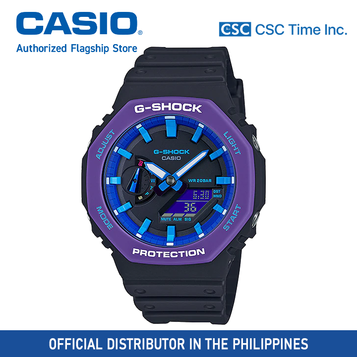 Casio G-Shock (GA-2100THS-1ADR) Black Resin Strap Shock Resistant