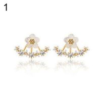 √COD Ibn Cute Daisy Flower Shiny Rhinestone Jacket Stud nice