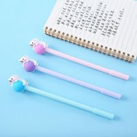 1 Pcs 05mm Cute Creative Cat Gel Pen Novelty Durable Neutral Pen Simple Silicone Signature Pen Student School Supplies
