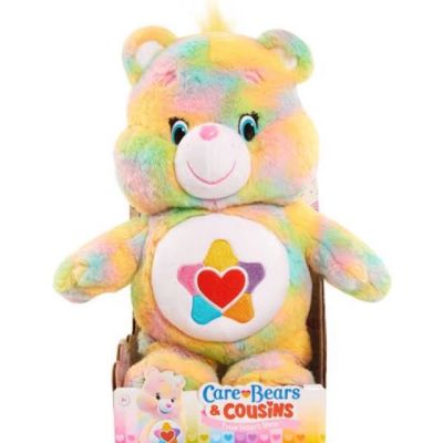 ตุ๊กตาแคแบร์ Carebears ไซส์ 13 นิ้ว 🌈Trueheart💖สีรุ้ง สีสวยมากๆของแท้จากอเมริกา🌟 สินค้ามือสองสภาพดีทำความสะอาดก่อนส่ง 🌟