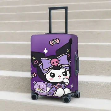 Sanrio Kuromi Travel Luggage Cover Washable Suitcase Protector Anti-scratch  Suitcase cover Fits 18-32 Inch Luggage