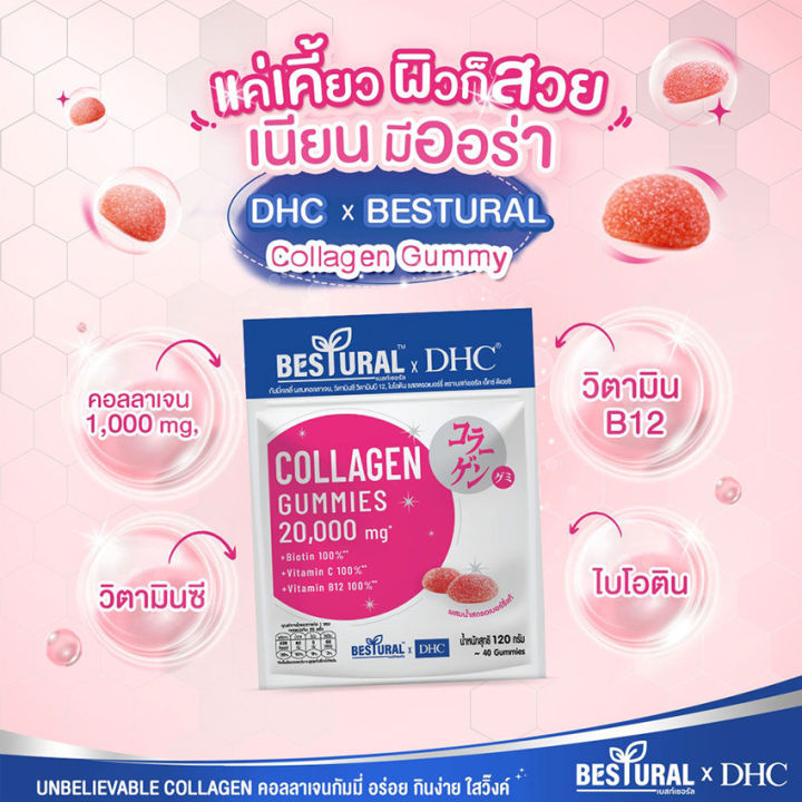 2ซอง-bestural-x-dhc-collagen-gummy-ดีเอชซี-คอลลาเจน-กัมมี่-คอลลาเจนเยลลี่-คอลลาเจนแบบเคี้ยว-40-เม็ด-ซอง