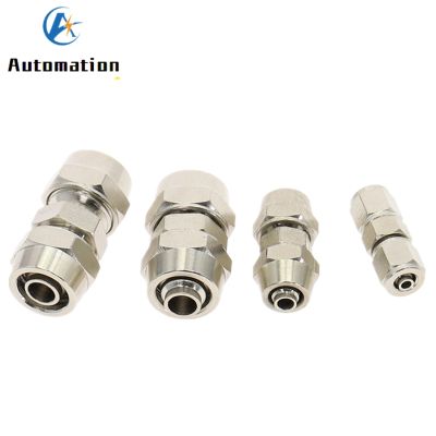 1Pcs PU 4 6 8 10 12 14 16 MM OD Hose Tube Connector PU Tube Direct Pneumatic Connector Quick Fast Twist Air Hose Tube Fittings
