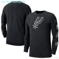 ❒ jerseyshop105 YP2 2023 NBA San Antonio Spurs Jersey Basketball Training Tshirts Pre Match Long Sleeve Fans Sports Tops Plus Size PY2