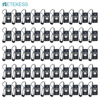 Retekess PR13วิทยุเอฟเอ็มพกพาได้เครื่องรับ FM หูฟังมินิสเตอริโอแบตเตอรี่ AAA หน้าจอ LCD สำหรับเดินคำคู่มือนำเที่ยวระบบ Church (สีเทา10Pcs)