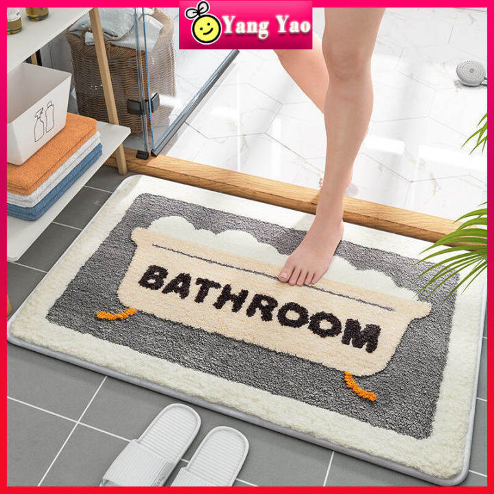 Bathroom doormat, water absorbent, toilet foot mat, antiskid, household  toilet doormat, door carpet mat