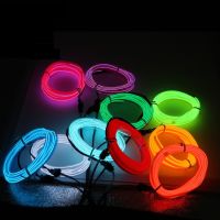 1m2m3m5m Car 12V LED Cold lights Flexible Neon EL Wire Auto Lamps on Car Cold Light Strips Line Interior Decoration Strips lamps