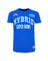 Hybrid T-shirt Men ไฮบริดเสื้อยืดผู้ชายแขนสั้น สีฟ้า(Blue)MTS-1353-BU