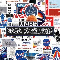 jiangqushuangyangde สติกเกอร์ ลายนักบินอวกาศ NASA กันน้ํา สําหรับติดตกแต่งคอมพิวเตอร์ โทรศัพท์มือถือ ipad 50 ชิ้น