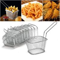 【LZ】▽△  Mini Chips De Aço Inoxidável Deep Fry Cestas Filtro De Apresentação De Alimentos Ferramenta De Cozimento De Batata Cesta De Chef Ferramenta De Colander Novo