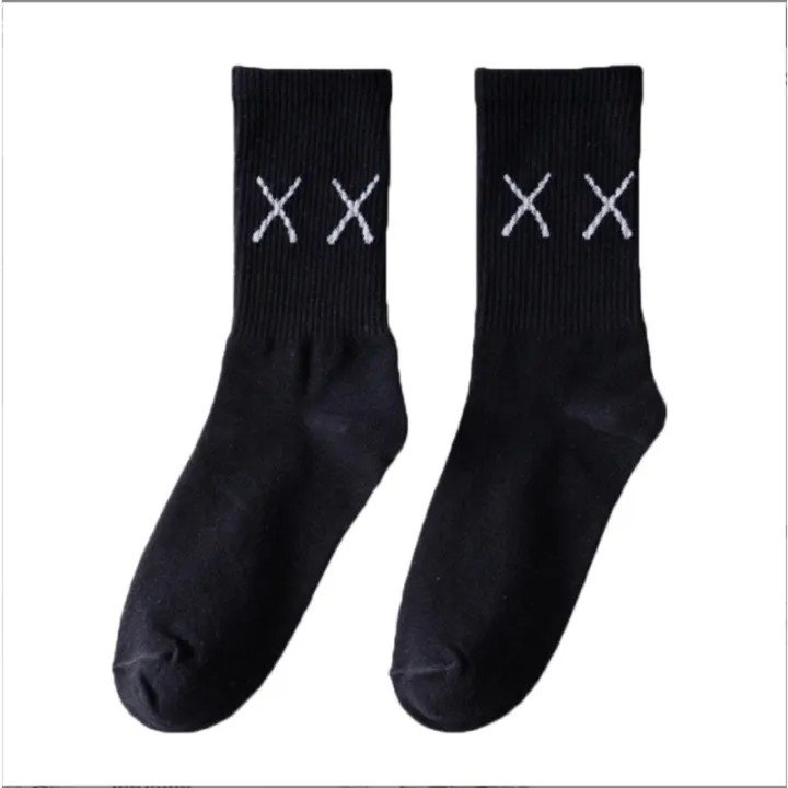 Korean Iconic Socks MidCalf Printed Socks For Women Men Lazada PH