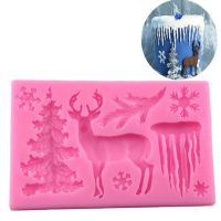 Elk Christmas Tree Snowflake Silicone Mold Bread Cake  Cookie Accessories