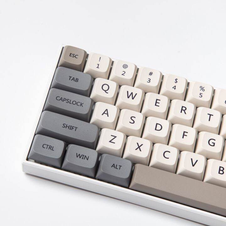 xda-120ปุ่มโปรไฟล์สำหรับสวิตช์-mx-คีย์บอร์ดแบบกลไกสีย้อมระเหิดสีขาวเทาอังกฤษปุ่มกด-pbt-nbsp