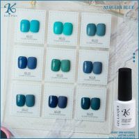 Kale Plus?ชุดสีฟ้าเล็บ P Olish สีทึบเล็บ P Olish G Lue UV/การบำบัดด้วยแสง LED G El Nail P Olish 9สีเล็บ G Lue สำหรับร้านเล็บ