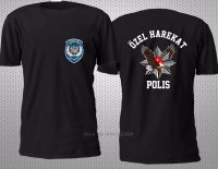 Fashion Short Sleeve Black T Shirt Youth Round Collar Customized T-Shirts New Turkey Polis Ozel Harekat Special Force Anti Tees