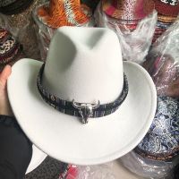 White Cowboy Hat New Jazz Top Cowboy Head Accessories Cowboy Hat Felt Hat New Mens and Womens Outdoor Hat Knight Hat