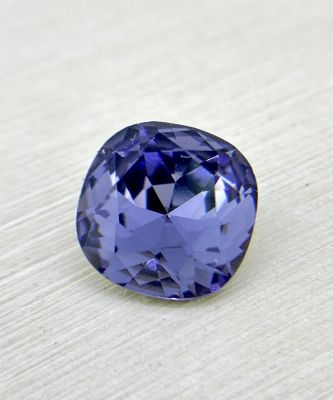 พลอยสี่เหลี่ยม คริสตัสกระจก ก้นแหลม ก้นฉาบปรอท 12**12 มิล Tanzanite  5 เม็ด / แพ๊ค GM Crystal 3010 Crystal Square Color Tanzanite 12*12mm 5Pcs/Pack