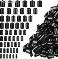 1000PCS PVC Black Vinyl Rubber Round End Caps Covers Black Dust Proof Protectors for Screw Thread Round Tube Furniture Feet