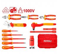 TOTAL ?? ชุดเครื่องมือหุ้มฉนวน รุ่น THKITH2601 บรรจุ 26 ชิ้นชุด กันไฟฟ้า 1000 โวลท์ 26PCS Insulated Hand Tools Set เครื่องมือหุ้มฉนวน โททอล