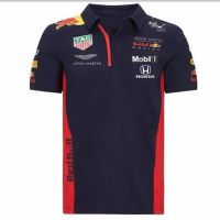 High quality stock F1 Red Bull Racing Team T-Shirt Racing Suit Perez Verstappen Shirt Polo Short Sleeve