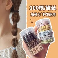 ★New★ 100 pieces of elastic ins candy color high-value hair rope simple macaron color thin rubber band burst style rubber band durable..