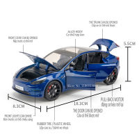 1:24เทสลารุ่น3รถของเล่นล้อแม็ก D Iecasts โลหะยานพาหนะรถรุ่นที่มีแสงเสียงยานพาหนะของเล่นสำหรับของขวัญเด็กคอลเลกชัน