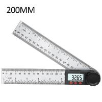 【⊕Good quality⊕】 SGGG SHOP 200Mm 300Mm จอแสดงผล Lcd 360สแตนเลสไม้ฉากดิจิตอล Inclinometer Goniometer ไม้บรรทัดวัดมุมไม้โปรแทรคเตอร์หามุม