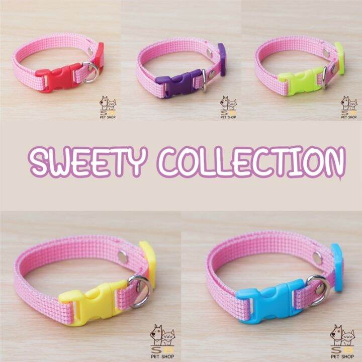 ปลอกคอแมว-ปลอกคอลูกแมว-แมวเด็ก-มี-2-ไซส์-สีสันสดใส-พร้อมส่งในไทยค่า-sweety-collection