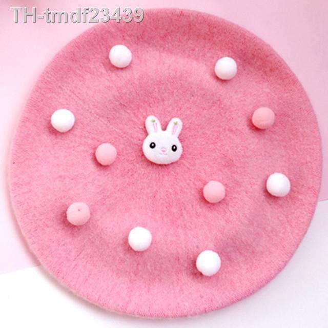 beret-lolita-biscuits-hat-bud-felt-kawaii-fur-decoration