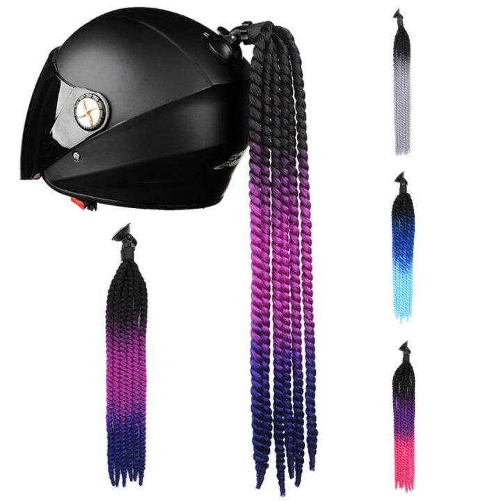 60cm Motorcycle Helmet Dreadlocks Women Helmet Dreadlocks Ponytail