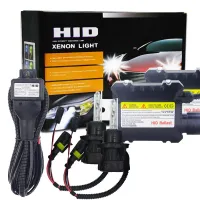 AutoAccessories 55W H13/9008 4300K HID Xenon Conversion Kit with High Intensity Discharge Alloy Slim Ballast, Warm White