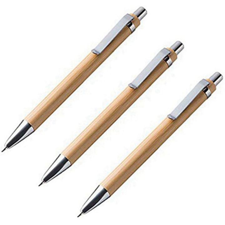 70-pcs-office-and-school-supplies-sustainable-pen-bamboo-retractable-ballpoint-pen-writing-tool-black-ink
