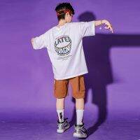 [COD] Hip-hop childrens hip-hop loose short-sleeved top handsome hiphop suit boy trendy