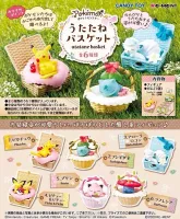 ฟิกเกอร์ตะกร้าโปเกมอน Utatane Jigglypuff Vulpix Pichu Bulbasaur อะนิเมะ Kawaii ตุ๊กตาของเล่นการ์ตูน Kado Ulang Tahun ตุ๊กตาขยับแขนขาได้