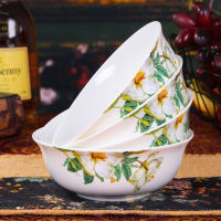 6 INCH Noodle Bowls 4pcspack Dinnerware Set Bone China Bowls Tableware 500ml