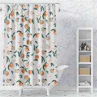 120X180Cm ผ้าม่านอาบน้ำพิมพ์ลายดอกไม้ห้องอาบน้ำ Curtain Frabic Waterproof Polyester Bathroom Curtain With Hooks