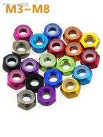 M2 M3 M4 M5 M6 M8 Aluminum Alloy Nylon Insert Lock Nuts Self-Locking Nuts Multi-color Anodized for RC Model Parts