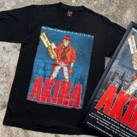 Akira แขนสั้น O Versize เสื้อ T Cyberpunk เครื่องจักรทำเก่าล้างฮาราจูกุผู้ชายผู้หญิงหลวม Streetwear Tee