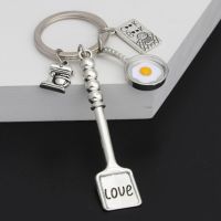 1pc baking curse scrambled eggs kitchen key chain love shovel recipe key chain chef gourmet baker gift jewelry key chain Key Chains