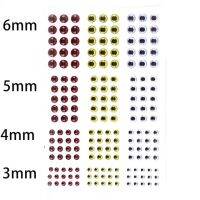 เหยื่อเหยื่อล่อปลาดวงตา2d/3d/4d 3/4/5/6มม. เหยื่อวัสดุที่ล่อปลาแบบทำตาปลาตกปลาบินแบบทำมือ