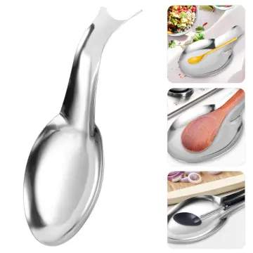 304 Stainless Steel Single/Double Ladle Vertical Spoon Utensil Rack Soup  Spoon Rest Stand Multi-function