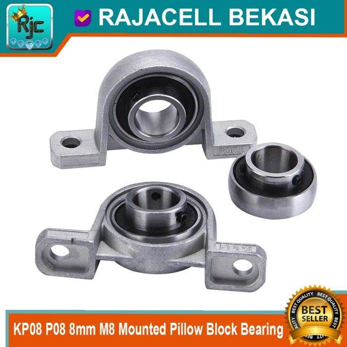 KP08 P08 8mm M8 Mounted Pillow Block Bearing Lead Screw Ball Bearing ...