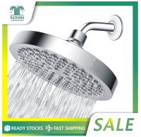 【YP】 6 inches Pressure Shower with Arm 1-min Installation Polished Rainfall Showerhead Anti-Clogging Nozzles