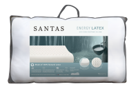 SANTAS หมอนหนุนยางพารา ENERGY LATEX STANDARD รุ่น AIR FLOW CONTOUR ขนาด 37.5x61x10/12 cm.