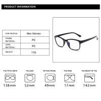 YVETTE UV400 Fashion Square Uni Clear Lens Reading Glasses