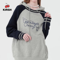 [KIRSH] LETTERING GRAPHIC CHERRY HOODIE |22AW |  Women HOODIE | ZIP UP | Hoodie women |Korean Style | Hoodie for girl | Hoodie cute | Korean fashion