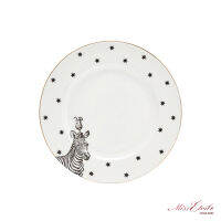 PHILOS, จานขนม ลายม้าลาย เซรามิคโบนไชน่า นำเข้าจากจากอังกฤษ PL18003-ZB YVONNE ELLEN, SIDE PLATE ZEBRA