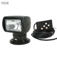 YiChe รีโมทไฟฉาย 100W 8.3A 360 องศาหมุนกันน้ำสปอตไลท์สากลเหมาะสำหรับเรือยอร์ชรถบรรทุกรถ