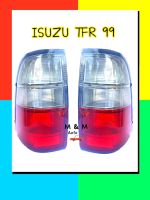 ไฟท้าย เสื้อไฟท้าย Isuzu TFR DRAGON EYE  ปี 1999-2000-2001 อีซูซุ ทีเอฟ อาร์ ดราก้อนอาย แดง-ขาว ไม่รวมขั้วและหลอดไฟ